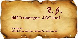 Nürnberger József névjegykártya