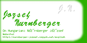jozsef nurnberger business card